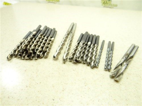 LOT OF 76 HSS PARABOLIC TWIST DRILLS 1/4&#034; TO 31/64&#034; GUEHRING