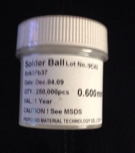 250k 0.6 0.60 0.600 mm 0.600mm 0.60mm 0.6mm BGA Leaded Solder Sphere Balls