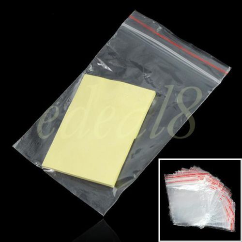 100 plastic clear 2.3&#034; x 3.5&#034; ziplock zip seal jewelry organizer reclosable bags for sale