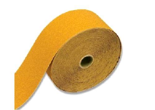 Heat treated 2.75&#034;x27 meters gold psa rolls stearated aluminium oxide sandpaper for sale