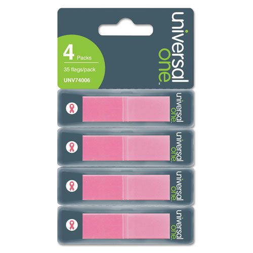 Pop-Up Page Flags, 1/2 x 1-7/10, Pink, 140 per Pack