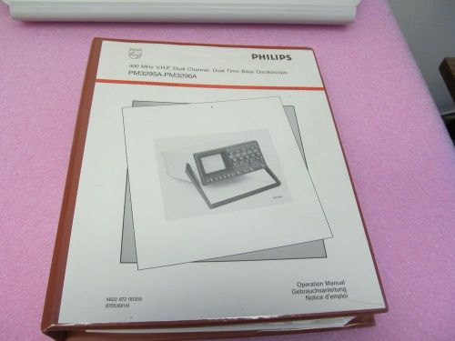 Philips pm3295a,pm3296a  operation manual, over 300 pages, multi-language,1987 for sale