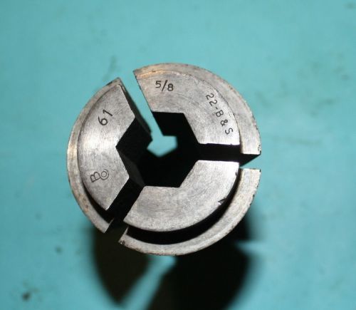 BROWN AND SHARPE 5/8&#034; HEX #22 COLLET      021616MB11