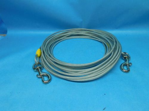 Flex Steel Security Cable 3/16&#034; x 40&#039;+ Coated Looped W/ Lanyards