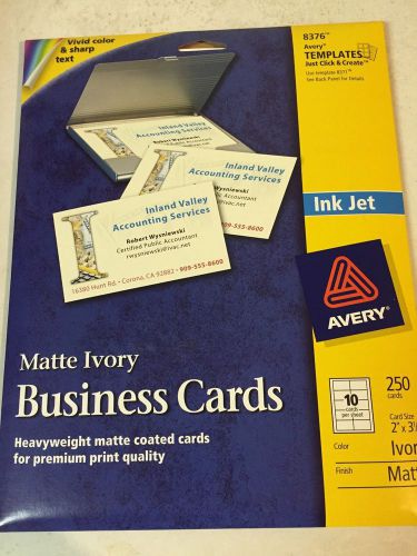 250 CARDS AVERY MATTE IVORY BUSINESS CARDS 8376