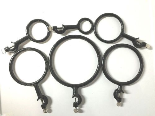 Lab cast iron ring stand, support ring swivel clamp (6 pieces )new for sale