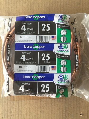 Southwire company type 4 awg bare copper wire for sale