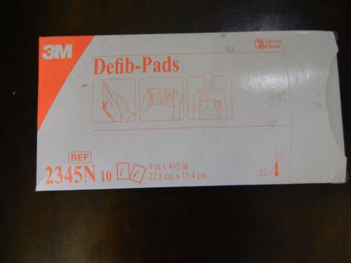 3M # 2345N Defib-Pads 9&#034;x 4 1/2&#034; New! Box of 10 pcs