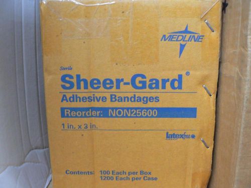 Medline Sheer-Gard Adhesive Bandages NON25600 1in x 3in  Latex free (100)