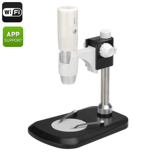 Wireless WiFi Digital Microscope, Android &amp; iOS, 800x Zoom, 2.0 MP Sensor, Stand