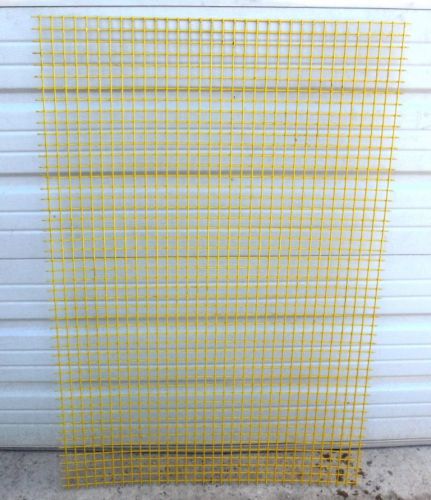 80/20 PVC COATED WIRE MESH PANEL 2471, 1&#034; X 1&#034; SQUARES, 48.5&#034; X 33.25&#034;, YELLOW