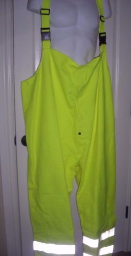 Nasco bright yellow protective/rain bib overalls sz 3x for sale