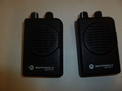 TWO Motorola Minitor V 5 Low Band Fire EMS Pagers 45-48.99 MHz - Need Work