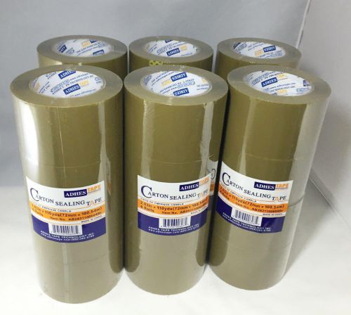 24 Rolls Brown Sealing Tape Carton Packing Box Tape 2.83&#034;x110Y 14408-24
