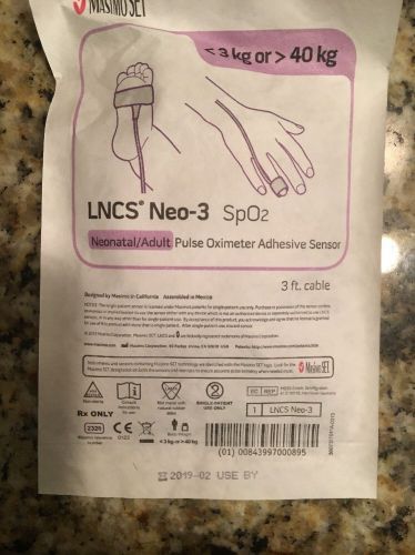 Masimo Set Of Six LNCS Neo Neonatal/Adult Pulse Ox SpO2 Sensors (6 Sensors)