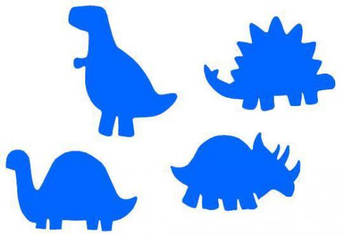Blue Dinosaur Set Bicycle Reflective Stickers Decals