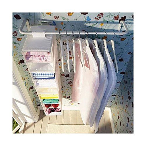 Ikea mulig clothes bar white adjustable multi purpose wall hanging rack display for sale