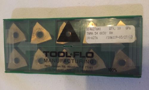Tool Flo TNMA 54 0x30 RH Carbide Inserts, Lot Of 10 Pcs