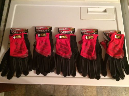 (Lot Of 5 Pairs) Mechanix Wear FAST FIT Gloves RED XX-LARGE (12) XXL