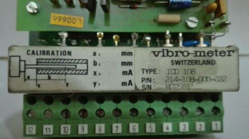 Vibro-meter ICD 108 , S/N:M02561 , P/N: 214-108-000-032