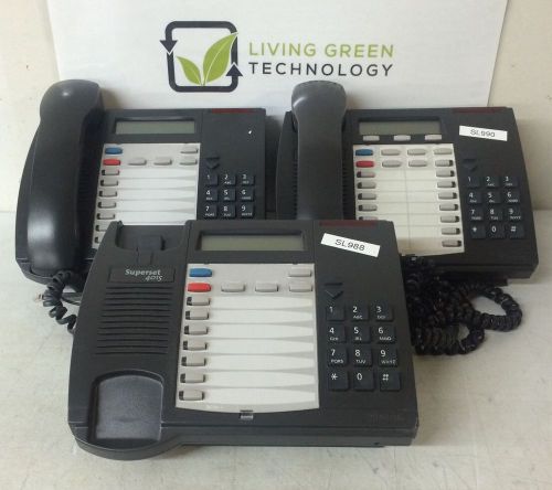 Lot of 3 Mitel Superset 4015 9132-150-200-NA J26  Black Digital Business Phones