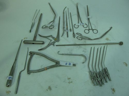 Assortment of surgical instruments - frazier suction tubes, jarit, codman 14805 for sale