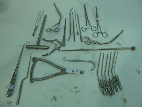 Assortment of Surgical Instruments - Frazier Suction Tubes, Jarit, Codman 14805