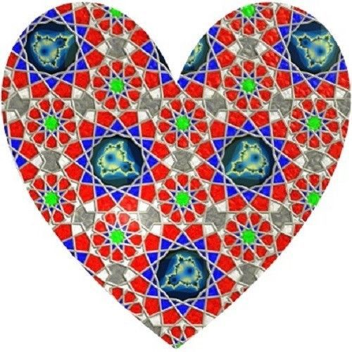 30 Custom Mosaic Art Heart Personalized Address Labels