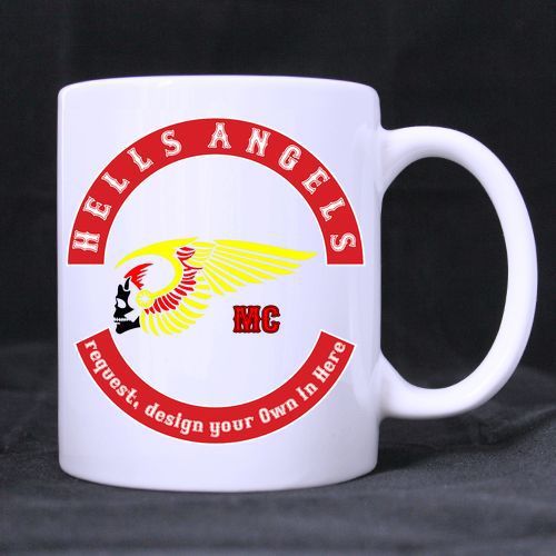 Mens/Gents/Ladies Hells Angels MC 1% Mug Gift/ Coffee Mugs/Tableware/Tea/White