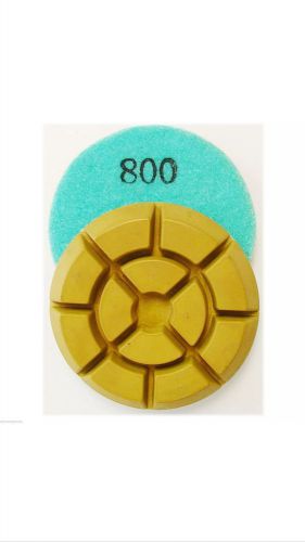 Qty 10. 4&#034; Inch Premium Dry Diamond Polishing Pad for Concrete -800 Grit 10 Pack