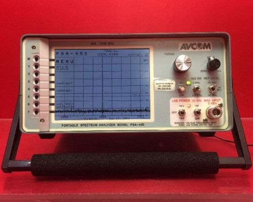 Avcom PSA-45D L-Band Portable Spectrum Analyzer KU (Unit Powers On)