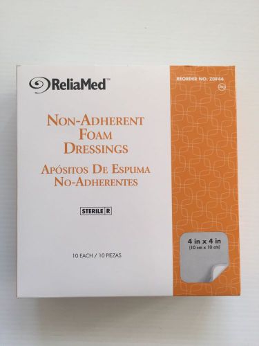 ReliaMed Sterile Latex-Free Non-Adherent Foam Dressing 4&#034; x 4&#034; Part No. F44 Qty