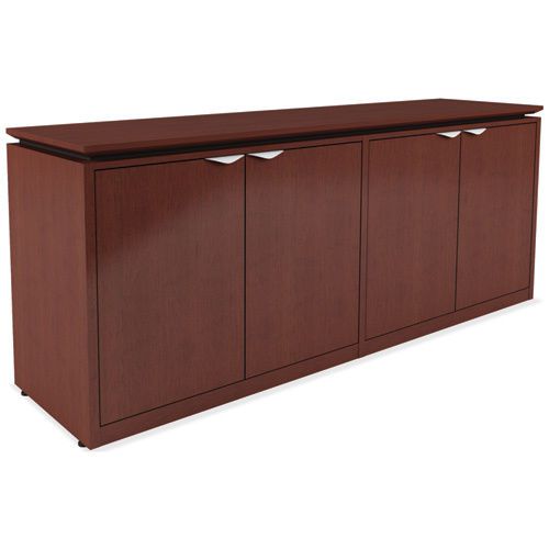 Modern 4 door office credenza storage cabinet conference cherry mahogany wood 72 for sale