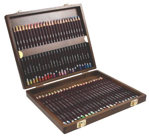 Derwent Colorsoft Pencil Set, 4mm Core, Wooden Box, 48 Count (2301660)