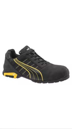 Size 10 Athletic Style Work Shoes, Men&#039;s, Black, Aluminum Toe, Puma Safety