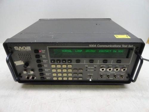 Sage Instruments 930A Communications Test Set TESTED