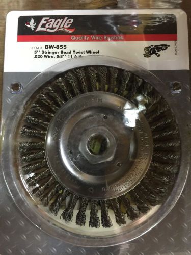 Eagle Wire Brush 5&#034; Stringer Bead Twist Wheel .020&#034; Wire