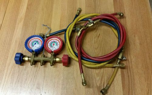 Imperial 496-C manifold set and charging hoses R404A/R410A/R22