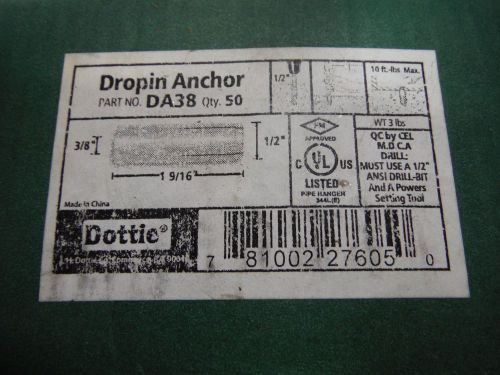 3/8&#034; drop in anchor (300pcs) Zinc