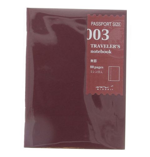 Midori Traveler&#039;s Notebook (Refill 003) Blank Passport Size