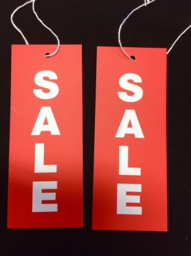 Swing Tags, Sale Red Background White Text Pack of 100  40mm x 100mm