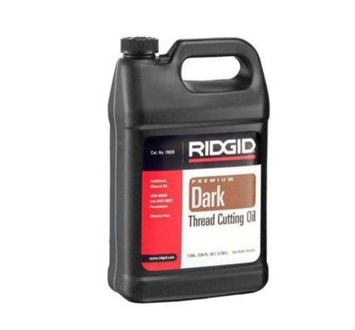 RIDGID 1 gal. Dark Threading Oil Speeds Metal Removal Low Odor Plumbing Tool