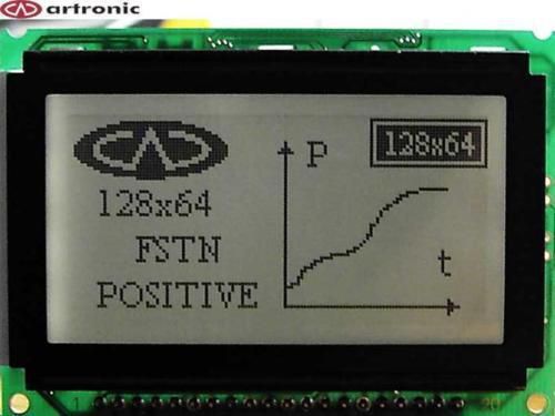 ART-US LCD 128x64-H/small with LED b/l-K/W (KS0108B) [CBG128064A02-FHW-R-01]