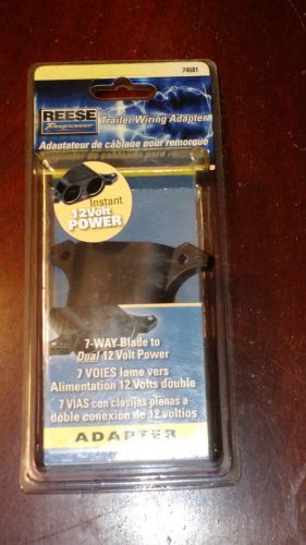 Reese Towpower 74681 Dual Port 12 Volt Power Adapter New