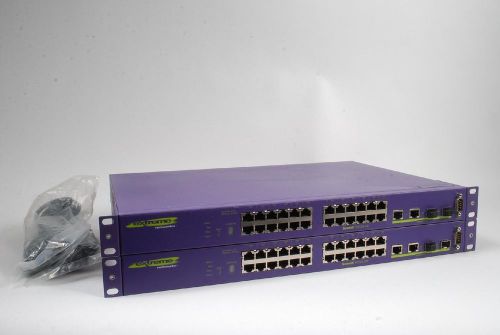 Lot of 2 Extreme Networks 15101 Summit X250e-24t Port Switch