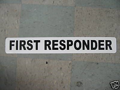 FIRST RESPONDER Magnetic Signs 3x24 vehicle Truck Car Van SUV Fire Truck EMS EMT