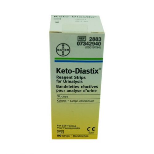 Keto diastix bayer reagent 50 strips urinalysis for sale