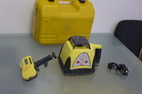 LEICA Rugby 100 rotary laser level w RodEye Classic receiver calibrated