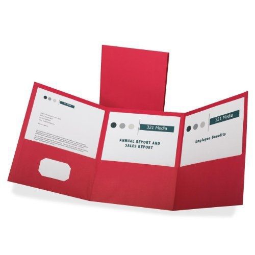 Oxford Paper Tri-Fold Pocket Folders, Letter Size, Red, 20 Per Box  (59811)