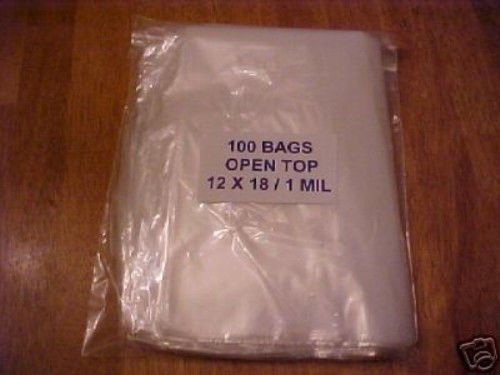 100 CLEAR PLASTIC 1 MIL 12x18 POLY BAGS 12 x 18